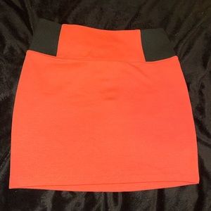 Coral Mini-Skirt